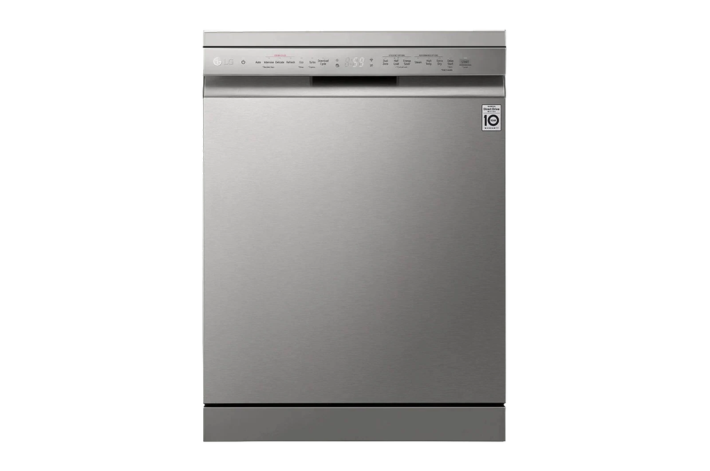LG QuadWash™ Dishwasher, 14 Place Settings, EasyRack™ Plus, Inverter Direct Drive, Platinum Silver color