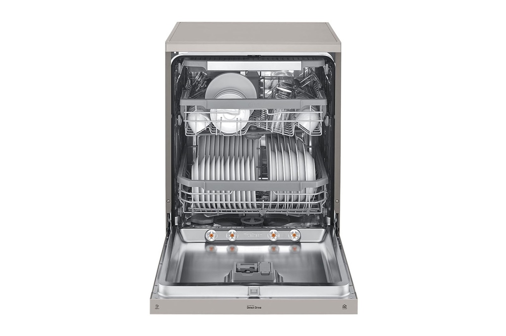 LG QuadWash™ | TrueSteam™ 14ppl Dishwasher, 3 Racks, Inverter DD, Silver