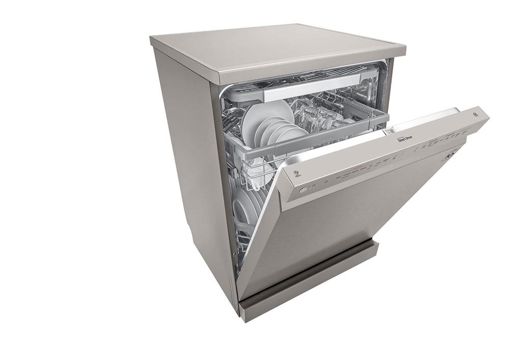 LG QuadWash™ | TrueSteam™ 14ppl Dishwasher, 3 Racks, Inverter DD, Silver