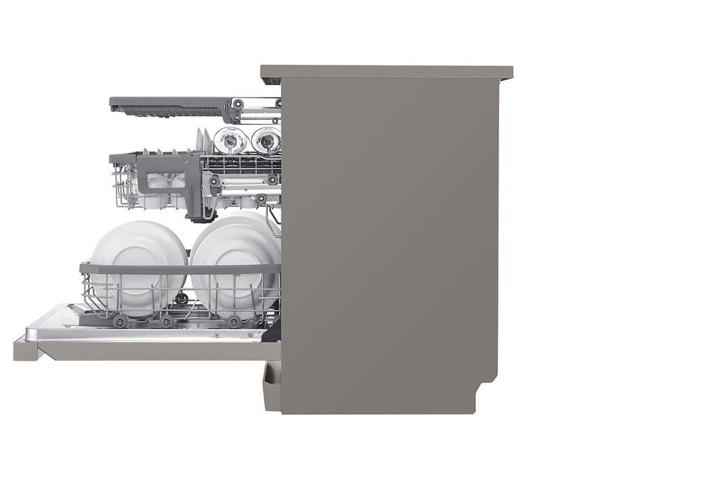 LG QuadWash™ | TrueSteam™ 14ppl Dishwasher, 3 Racks, Inverter DD, Silver