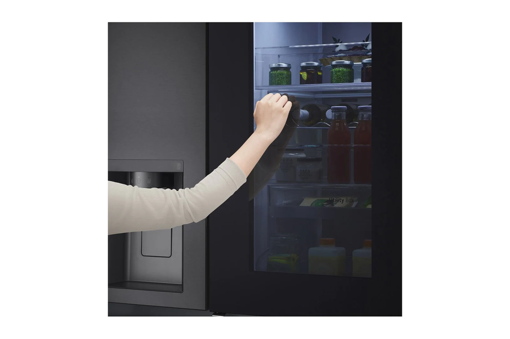 LG GC-X257CQES - InstaView Door-in-Door™ Fridge with UVnano®, Matte Black