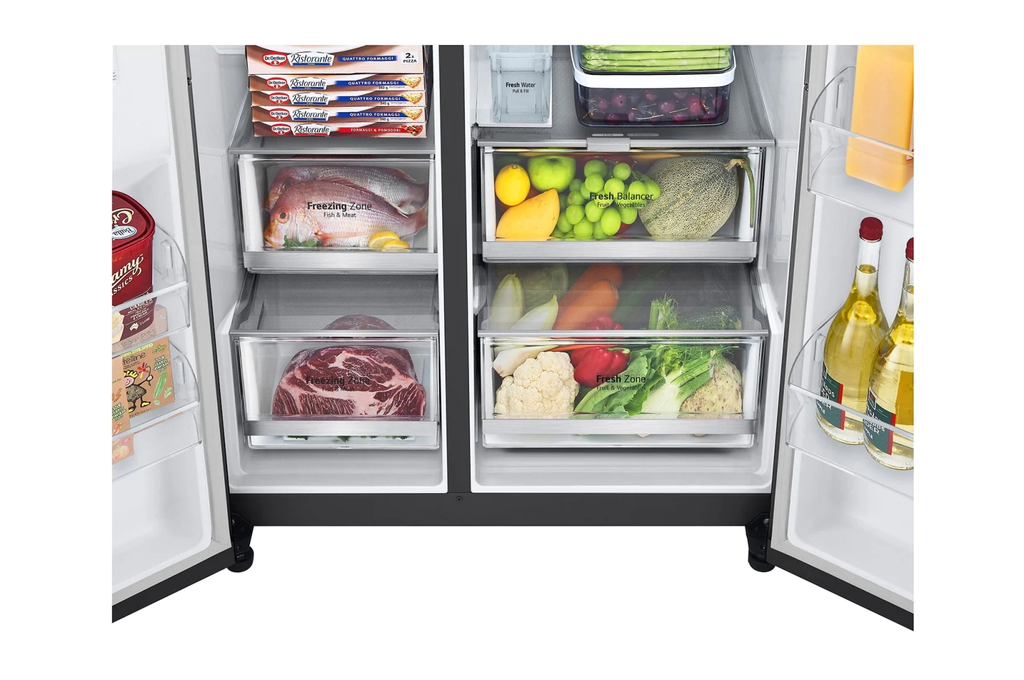 LG GC-X257CQES - InstaView Door-in-Door™ Fridge with UVnano®, Matte Black