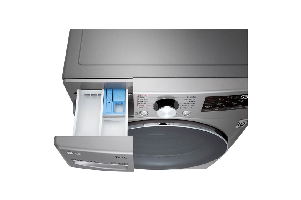 LG 15/8Kg | Wash+Dry | Steam™ | TurboWash | AI DD™