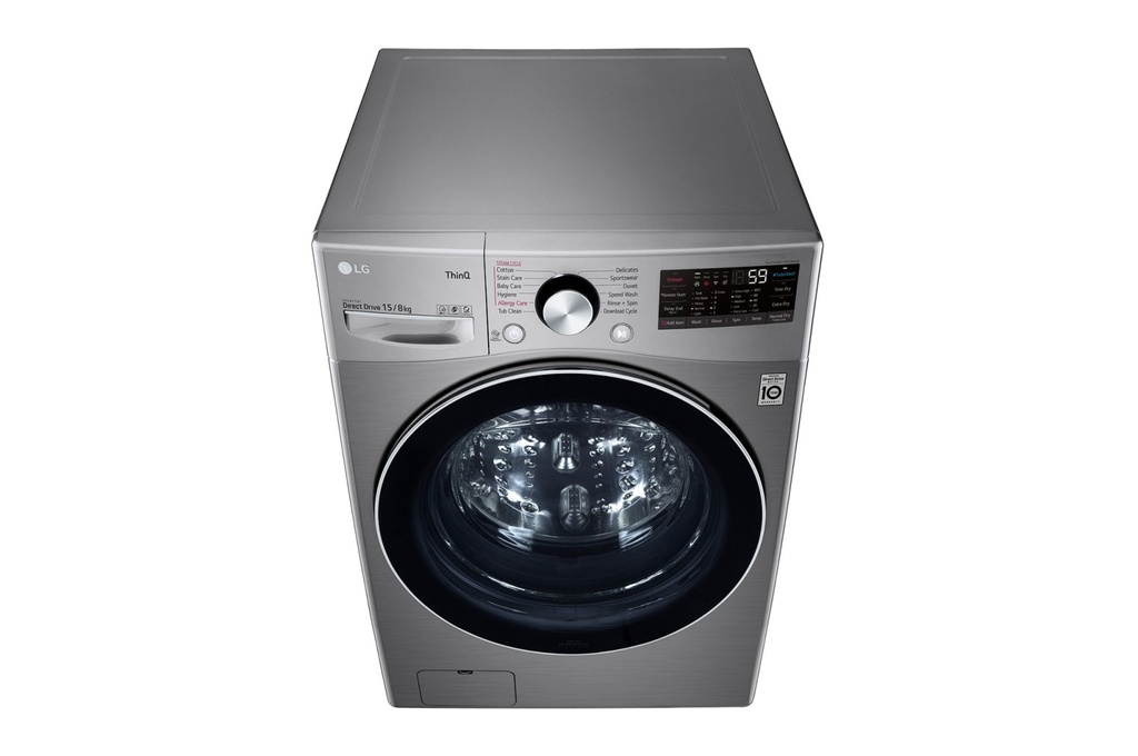 LG 15/8Kg | Wash+Dry | Steam™ | TurboWash | AI DD™