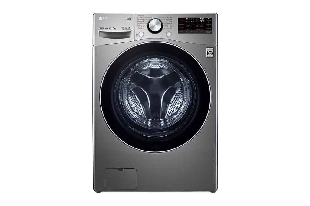 LG 15/8Kg | Wash+Dry | Steam™ | TurboWash | AI DD™