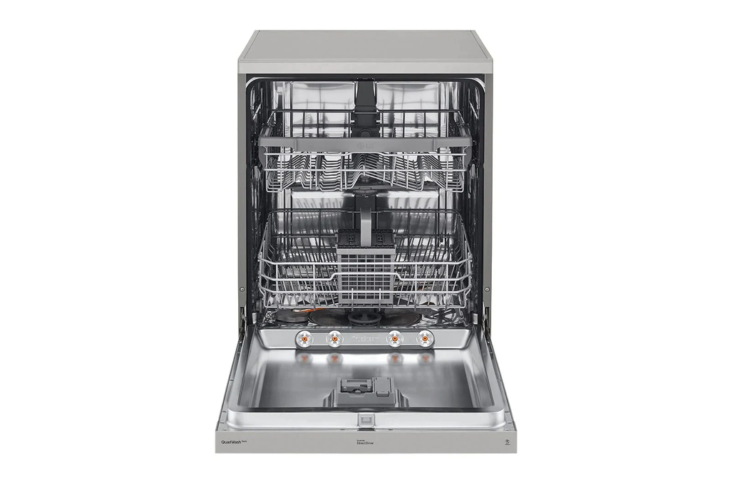LG QuadWash™ Dishwasher, 14 Place Settings, EasyRack™ Plus, Inverter Direct Drive, Platinum Silver color